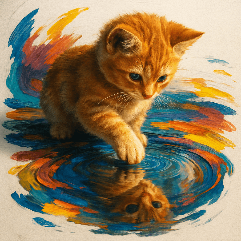 Game Development AI image: Image of different shades of paint on a white background in a mysterious game that created a wonderf