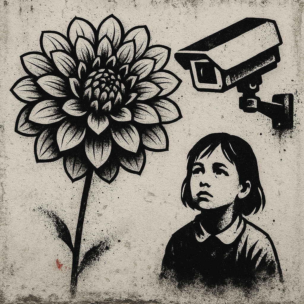 Banksy Street Art Style AI image: {
  "technique": {
    "speed": "efficient application",
    "method": "stencil-driven layering",